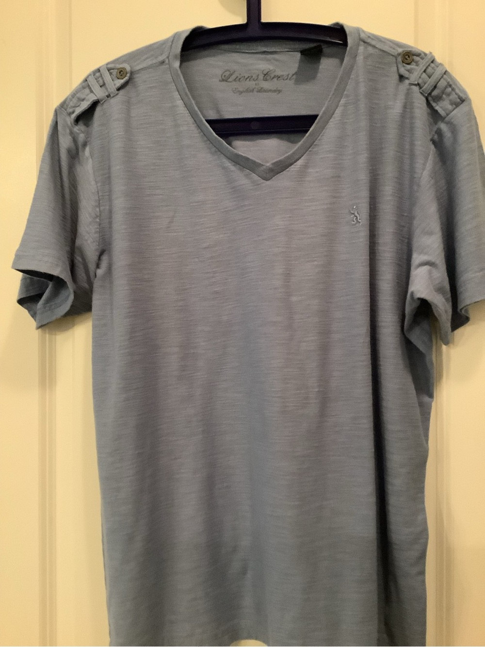 English Laundry Men's Sky Blue V-Neck Short Sleeve Tee XL